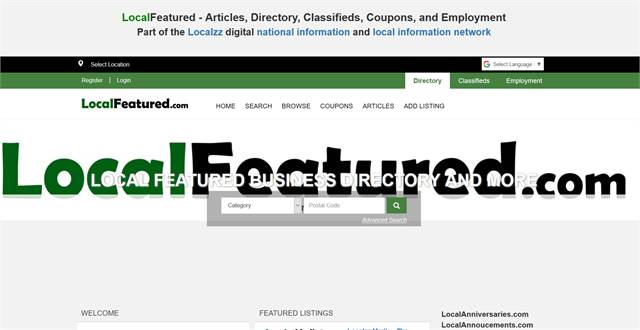 LocalFeatured.com - Directory for Business Listings, Classifieds, Employment